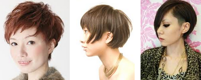 ツーブロックの髪型で女性の画像 アシンメトリーの髪型ツーブロック画像